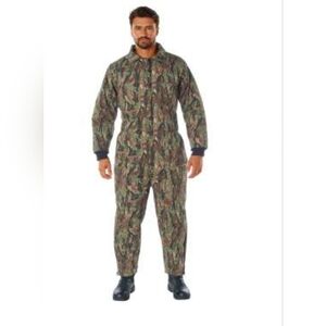 Rothco Camouflage Insulated Coveralls, Smokey Branch Camel Color Size Large